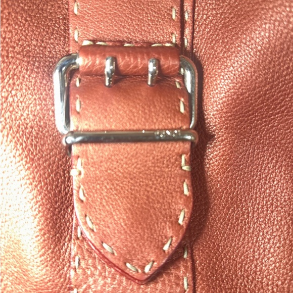 Copper Fendi shoulder bag with silver hardware. - Picture 3 of 10